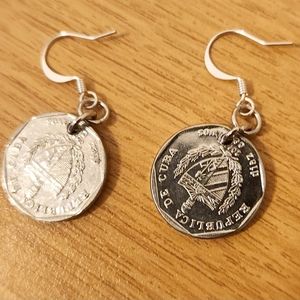 Cuban Coin Earrings